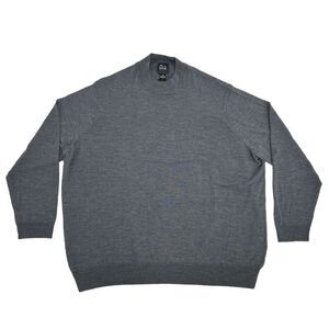 Jos A. Bank Traveler Sweater Men 3XB Big Gray Pullover 100% Merino Wool NEW
